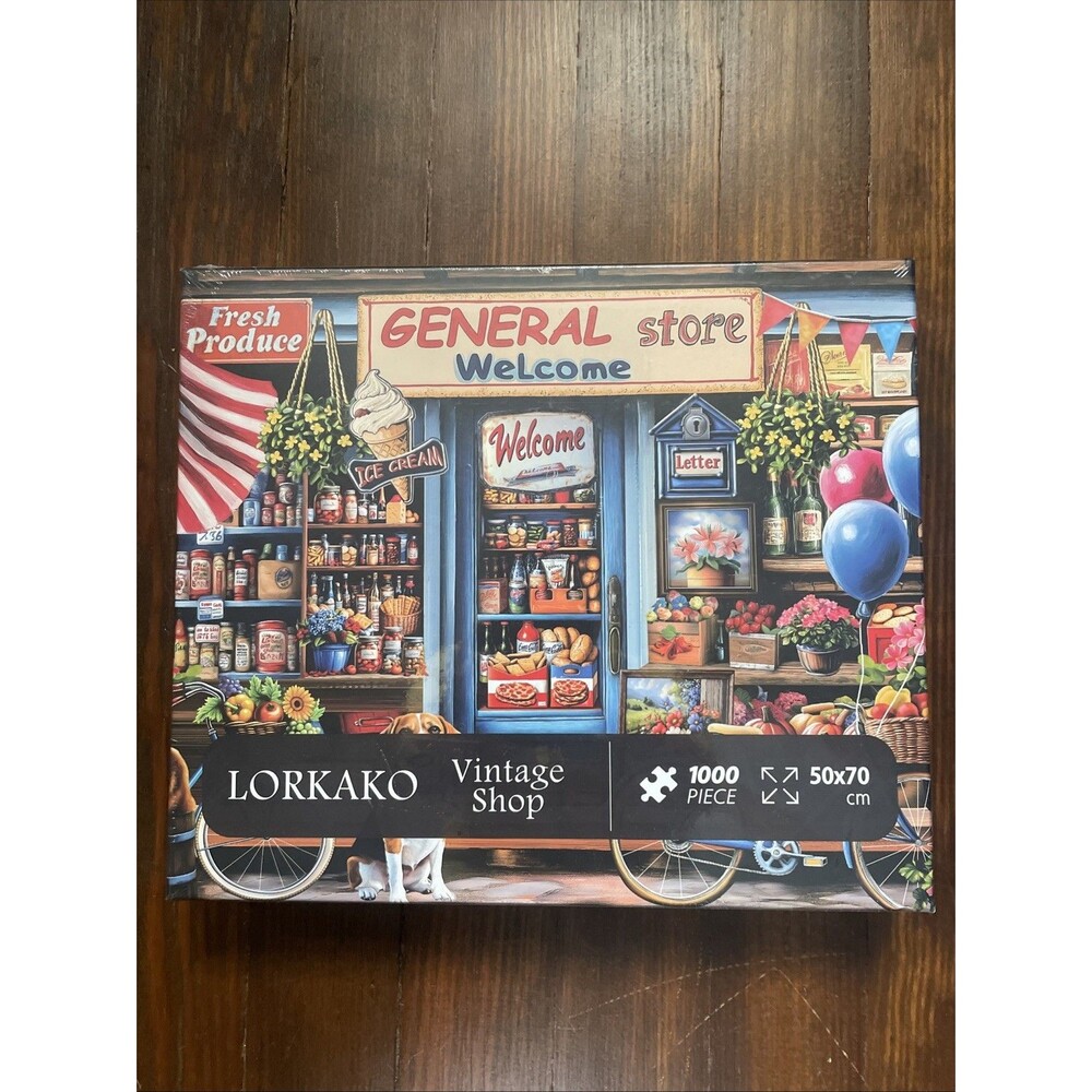 LORKAKO Welcome General Store Vintage Shop 1000 Piece Jigsaw Puzzle